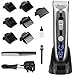 Price comparison product image Cordless Hair Clipper Set, Professional Hair Clipper Beard Shaver, Rechargeable (charging 90min, running 60min), with Titanium Ceramic Blade, LED Display, IPX4 Waterproof, for Men, Kids and Family Use