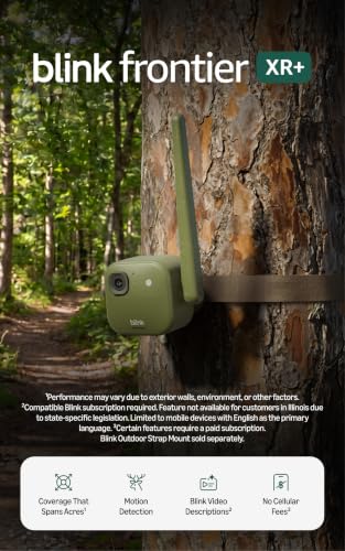Blink Frontier XR+ . Blink’s longest range camera, powered by Blink XR technology, for trails, camps, farms and large pr - Detailed View
