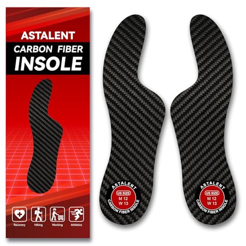Carbon Fiber Insole 1 Pair, Foot Support Rigid Shoe Insert for Turf Toe,Hallux Rigidus, Hallux...