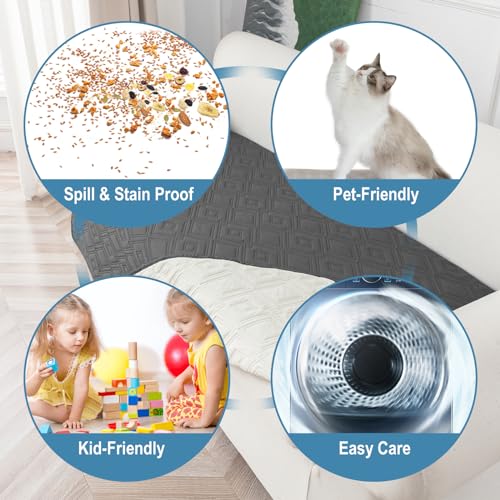 Genina 100% Waterproof Recliner Chair Covers, Anti-Slip Recliner Cover Dog Chair Cover Fur - image 3