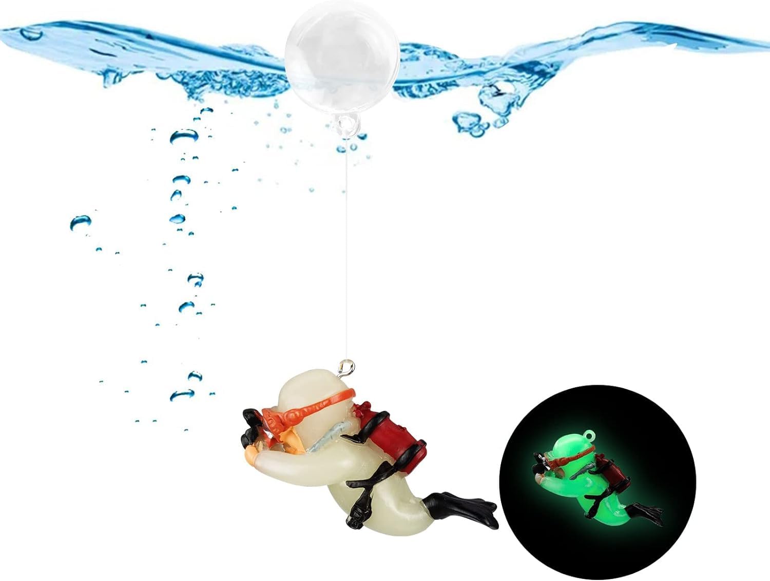 VAYINATO® 1 Pcs Green Floating Fluorescent Cute Camera Diver Resin Aquarium Decorative Accessories with Thin Line and Suspended Ball for Aquarium Landscape Decor by Petzlifeworld (B0CQ8HGW3X) Amazon Price History, Amazon Price Tracker