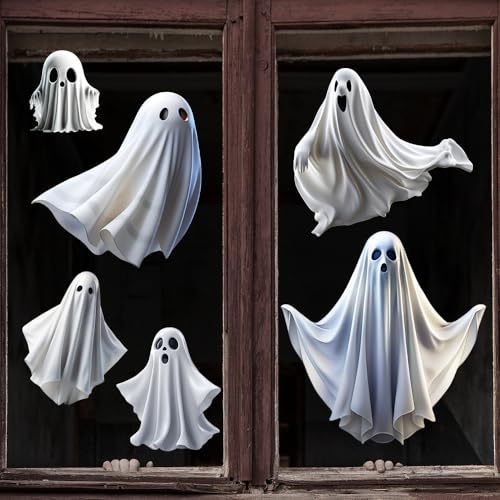 Mtruil 1 Sheet Halloween Window Sticker Spooky Cute Window Clings