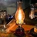 Rustic Oil Lamp Lantern Large Classic Kerosene Lamp Vintage Color Glass Kerosene Lamp Chamber Oil Lamps with 3/8