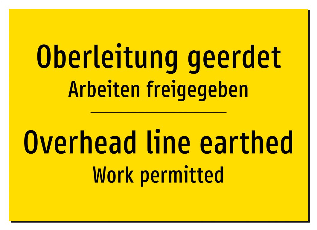 66265-DEEN-T-12 | Oberleitung geerdet Deutsch Englisch