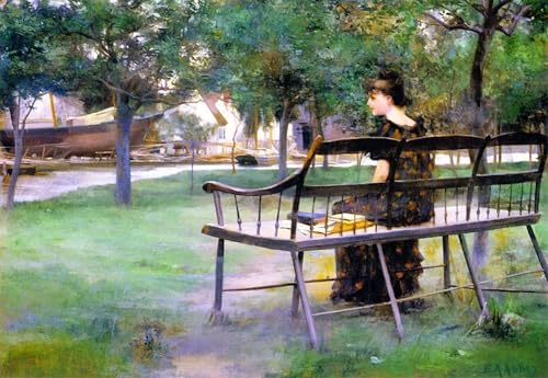 Peinture Murale Femme Edwin Austin Abbey Pour Décorer un Salon Vide 60x90cm