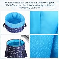 Flintronic Zusammenklappbarer Eimer zum Einweichen von Füßen, Tragbares Reise-Fußbadewanne, Fußbad-Massagefass, Fußbad für Outdoor, Camping, Baden, Angeln (25 L) – Ansicht 4