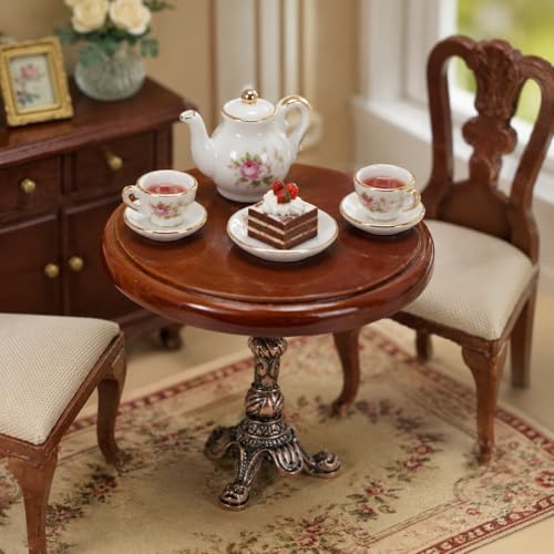 Maison de poupée 1:12 accessoires table bois miniature - 6