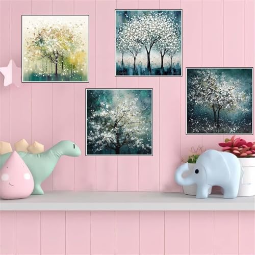 Diamond Painting Kit Complet 4 Pack Idée Cadeau Arbre Abstrait - 7