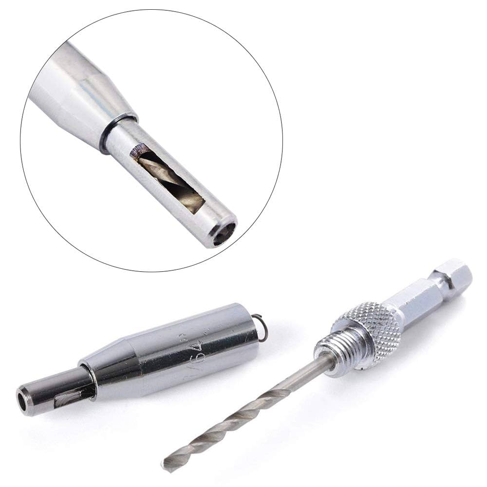 4Pcs Hinge Drill Bit Set, Self Centering Hinge Drill Bits Set, Hex