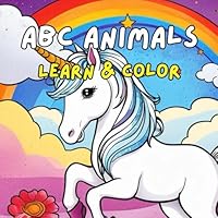 ABC Animals: Learn & Color Children Coloring Book B0F5WM4WPP Book Cover