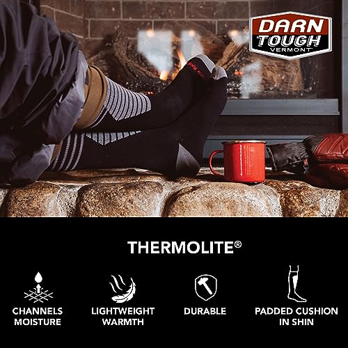Darn Tough Men's Edge Thermolite OTC Midweight with Padded Shin Ski and Snowboard Sock (Style 8020) -4