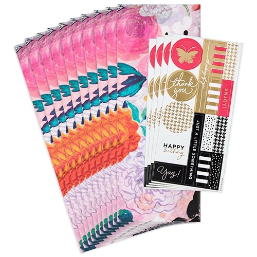 Hallmark Floral Tissue Paper with Stickers (10 Sheets...