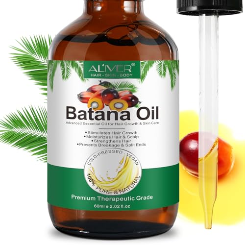 Huile Batana pour la croissance des cheveux, Batana Oil for Hair Growth, 100% huile de banane bio naturelle et pure, huiles essentielles hydratantes, améliore la brillance des cheveux et de la peau