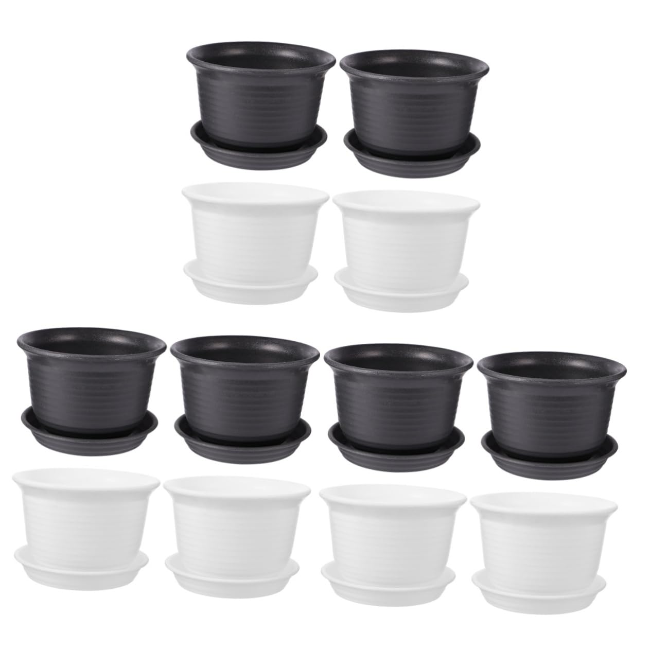 Happyyami 12 pcs mini pots flower pots for indoor plants colored vases garden plant pot table flower vase resin round flower planter flower popt with drain hole flower container Bonsai pot