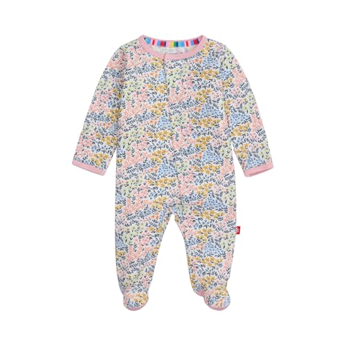 Magnetic Me Girls Modal Magnetic Baby Footie Pajamas | Silky Soft Modal Fabric | Chelsea Ruffle | 18-24 Months
