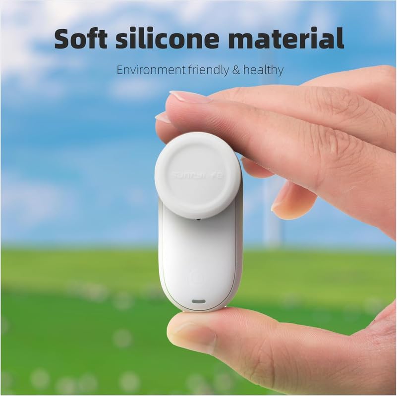 Camera Lens Caps for Insta360 Go 3S Silicone, Waterproof,Scratch-Resistant, Dirt-Resistant, Portable Vlogging Camera Lens Caps Protection Accessories Set of 2 (Black, White)