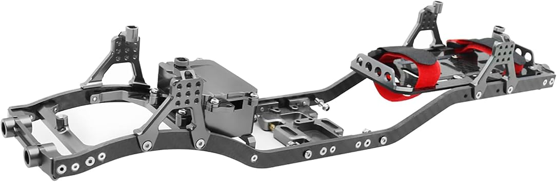 1/10 RC Crawler Carbon Fiber Girder 4MM CNC Metal Car Chassis Frame Body Kit Parts for Axial SCX10 II Rock Off Road Truck Gray