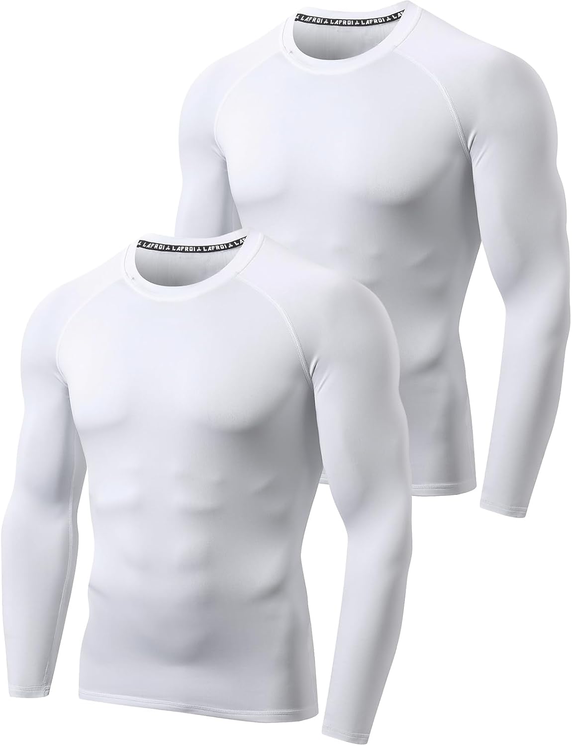LAFROI Men's Thermal Fleece Winter Long Sleeve Compression Baselayer Top Shirt-MJSY01