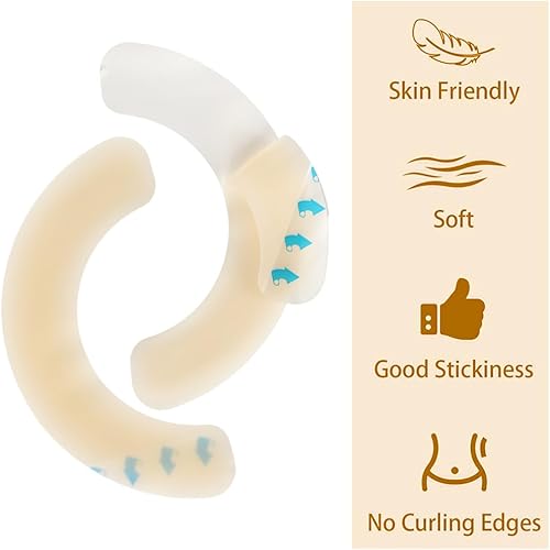 Miniatura 3 de Tiras de barrera de ostomía, 10 unidades, suministros de ostomía, cinta adhesiva elástica para la piel, tira de sellado adhesivo para bolsas