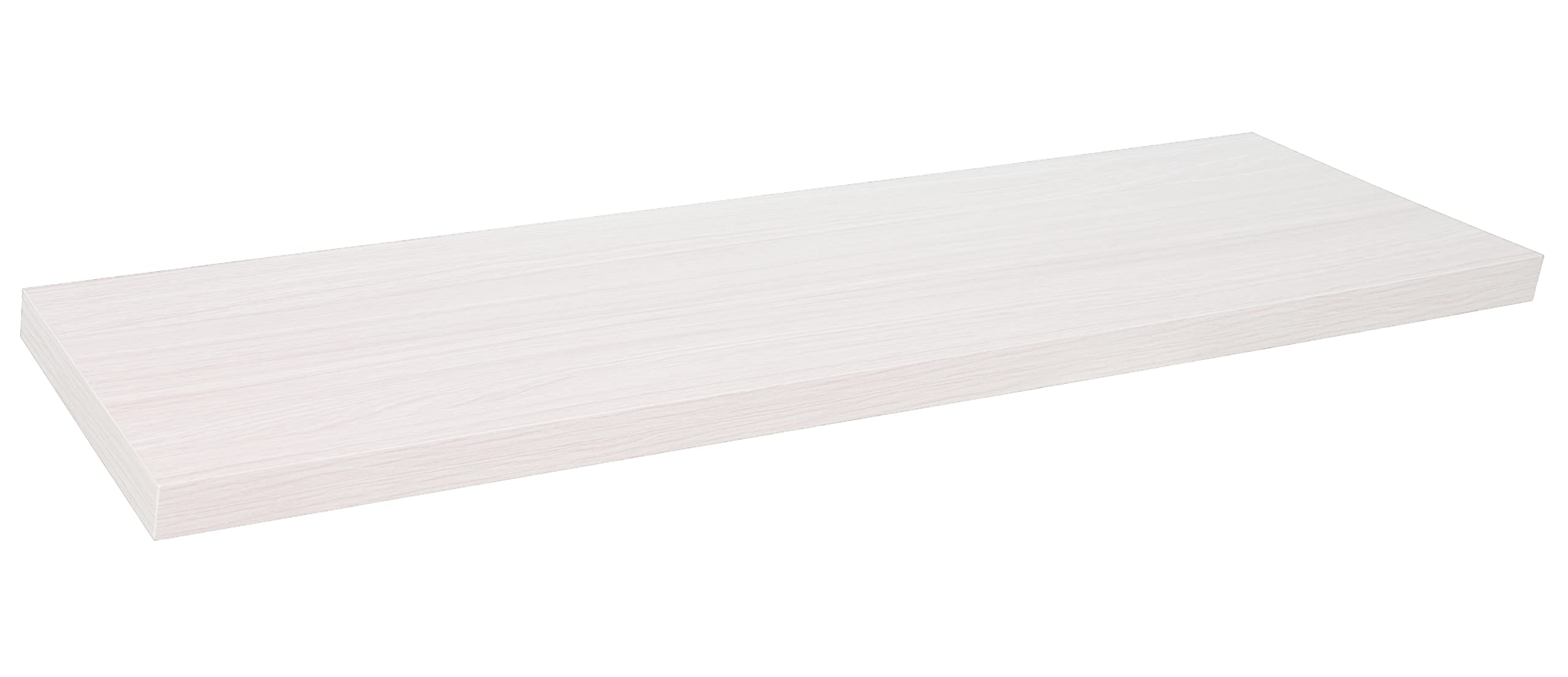HERSIG - Wood Design Shelf | Floating Shelf - Floating Shelf - White Wood Colour - 100 x 23.5 x 3.8 cm