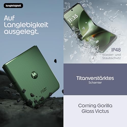 Motorola razr 70 plus Smartphone 50-MP-Kamera 12-512 GB dunkelgrün