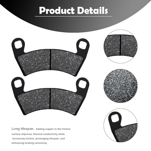 Pastilhas de freio dianteiras e traseiras para Polaris RZR XP 1000 EPS Ranger Crew 900 800 700 Brown