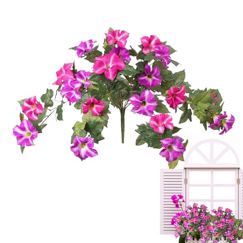 Whnbuij Flores falsas – Flores decorativas primaverales para decoración – Plantas decoración Ipomea colgantes para exteriores macetas porche patio terraza jardín boda primavera