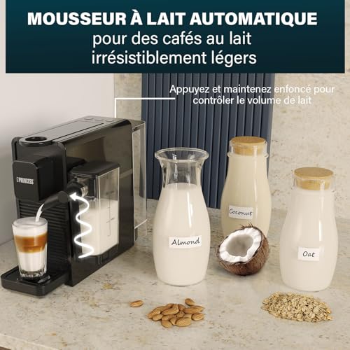 Machine à café capsules Nespresso compatible Princess Latte Pro automatique 20 bars