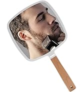 Trifecta Single-Sided Portable Travel Handheld Vanity Mirror with Hanging Hole in Handle Hand Mir...