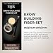 Toppik Brow Building Fibers Set, Medium Brown, ( Keratin Fibers .04oz, Brow Shaping Wax .07oz)