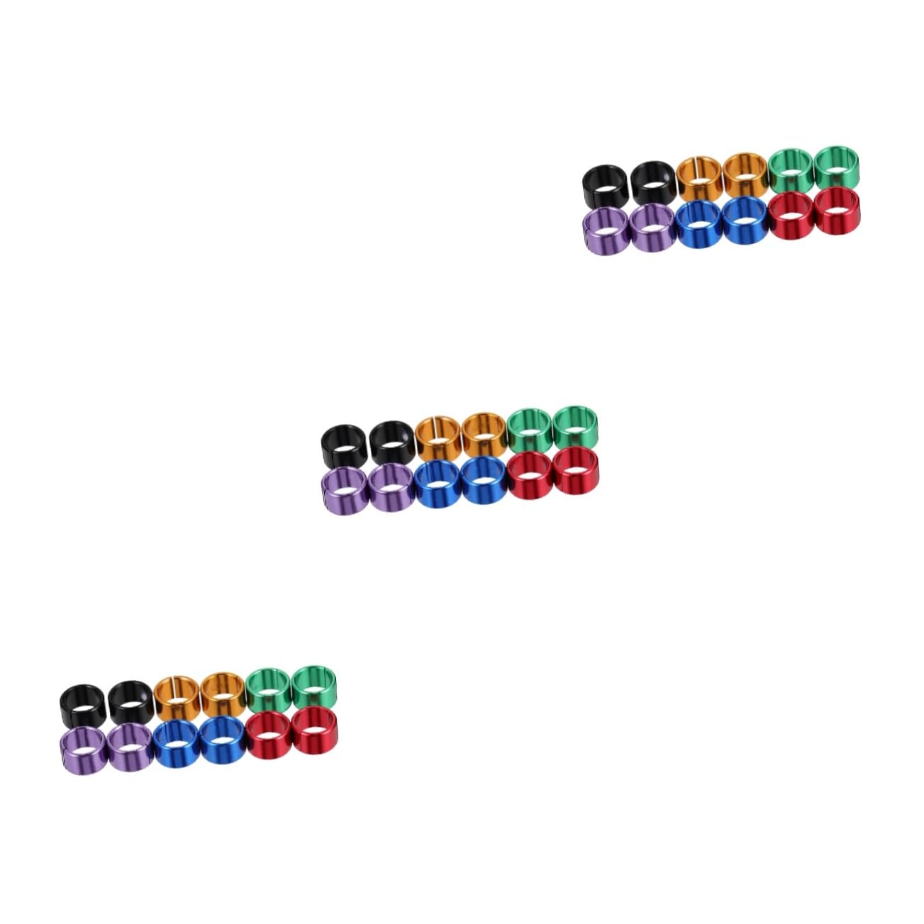 PATKAW 36 pcs Foot Racing Duck Chicks Dewormer Black+ Dove Tags Bands Ring Blank Finch Purple+ Clip Poultry for Red Feet on Identification Lovebirds Aluminum Yellow+ Chicken Quail Marker