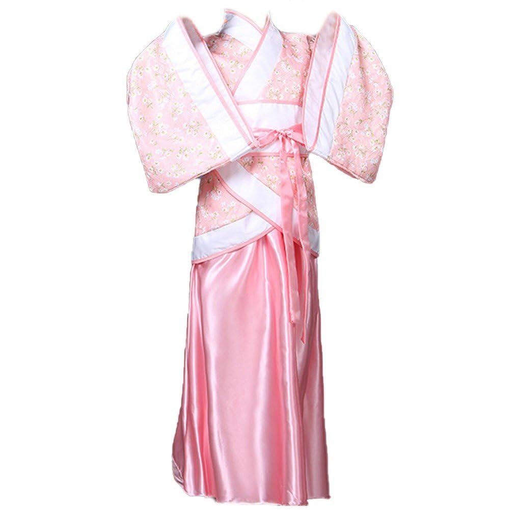 Sanfly Ancient Chinese Dress for Girls Ancient Chinese Style Traditional Costume Long Sleeve Hanfu Dresses for Chorus Dance Costume