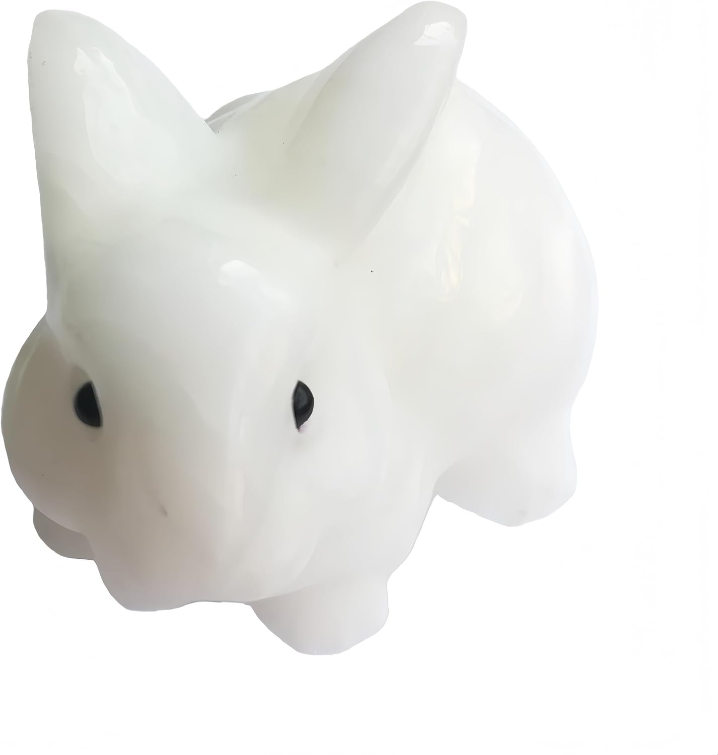 Natural White Jade Crouching Rabbit Meditation Energy Stone,Indoor Decorative Stones Feng Shui Ornament