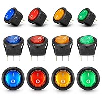 20 Stück Ein-Aus-Druckknopfschalter, 3-Polig, 12 V, 20 A, Für Auto Und Lkw Rund Kippschalter Mit Led Anzeige 92564505