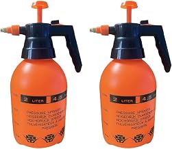 ASRIPE UK 2 Pack - 2L Pump Pressure Sprayer with Adjustable Brass Nozzle & Pressure Release Valve Hand Pump Garden Spray Bottle for Plants Watering Weed Killer Cleaning & Home Use