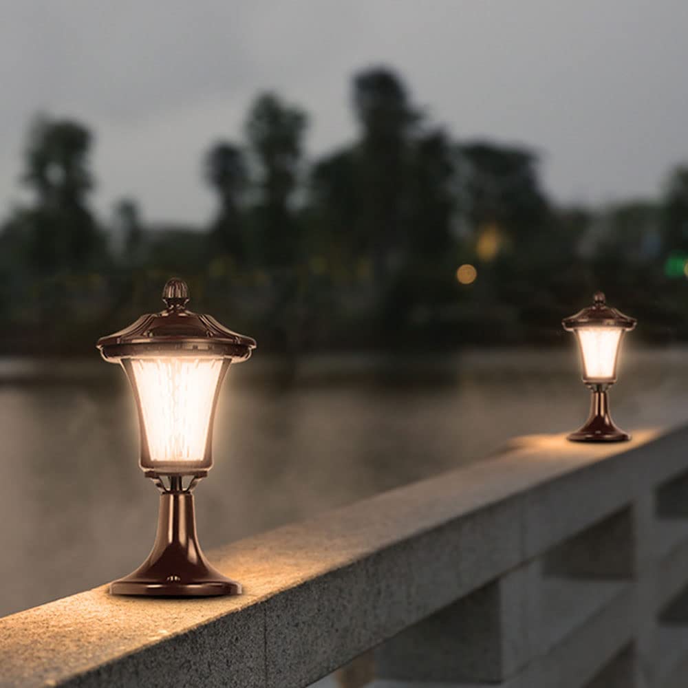 Solarne lampki na słupki zewnętrzne wodoodporne do ogrodzenia trawnika ogrodowego, od zmierzchu do świtu, automatyczne włączanie/wyłączanie, lampa LED, pasuje do słupków 4 x 4, nowoczesna