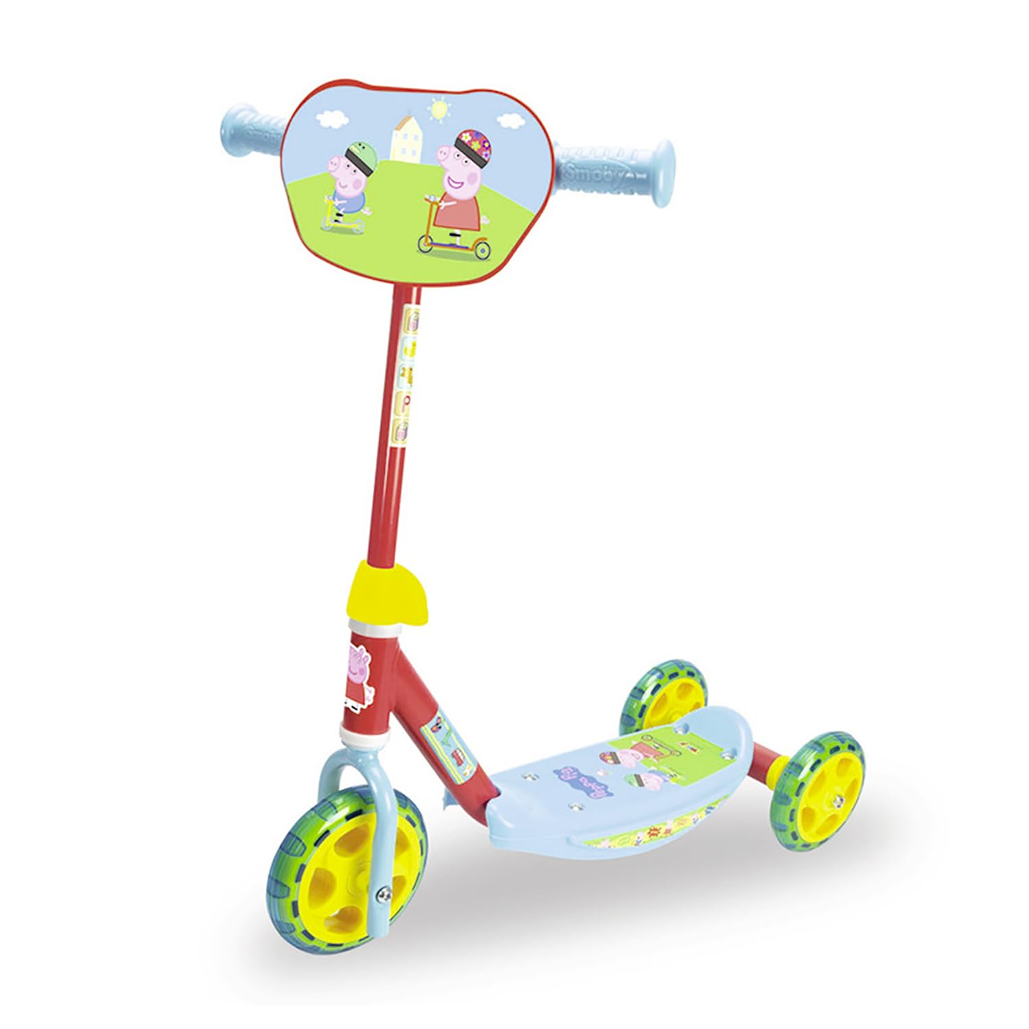 Peppa Pig Monopattino 3 Ruote, Scooter per Bambini con Personaggi Peppa Pig, Multicolore