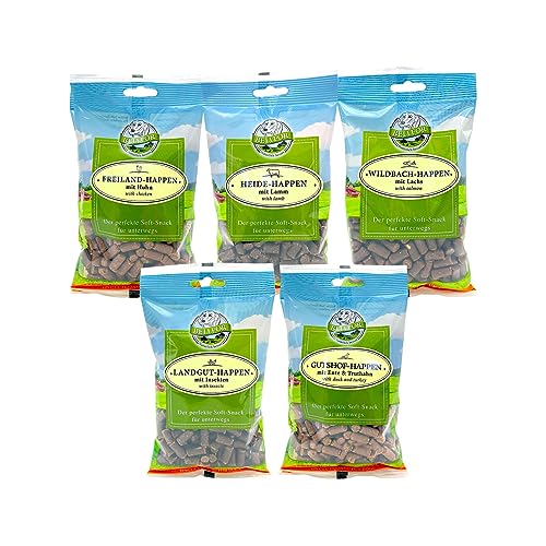 Bellfor Soft-Snacks premios saludables sin Cereales para Perros 5 x 200 g - Snacks para Perros sin azúcar y con Alto...