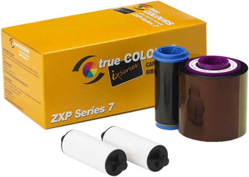 ZebraTechnologies 800077-742 True Colors IX Series Color Ribbon for ZXP Series, 7 Compatible, Ymcko, 750 Labels per Roll