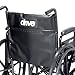Drive Medical SSP220DDA-SF Silver Sport 2 Lightweight Folding Wheelchair, Black