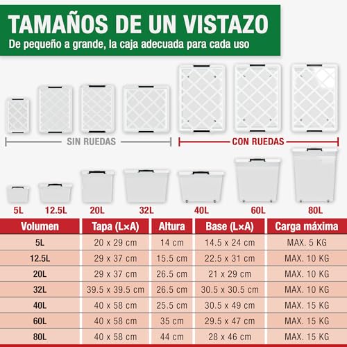 Miniatura 11 de Athlon Tools 4 Cajas De Almacenamiento De 12.5 L Con Tapa, Aptas Para Alimentos, Clips De Cierre, Caja De Plástico 100 Transparente, Cajas De Ropa Apilables