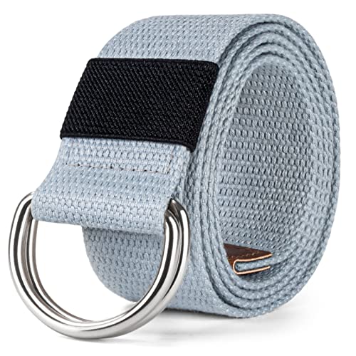 Image of maikun Mens Womens Canvas Belt, D-ring Buckle Cloth Fabric Belt for Men