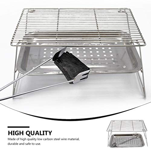 BESPORTBLE 1 Conjunto de Grelha de Cozimento de Metal para Forno de Aço Inoxidável E Grelha de Refri