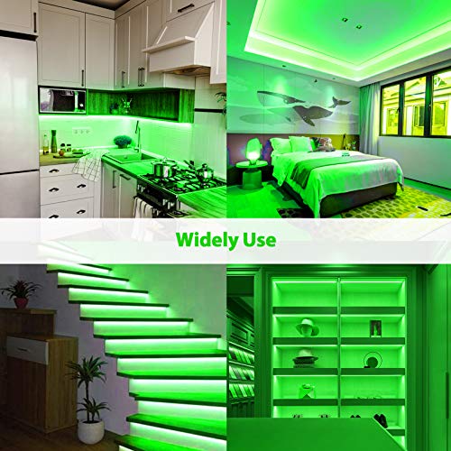 Image of Lamomo LED Neon Lights, 16.4ft Green LED Strip Light, 12V 0.39In /Cut Silicone Waterproof Neon Rope Light, DIY Neon Sign for Bedroom Indoor Outdoor Decoration(Power Adapter not Included)