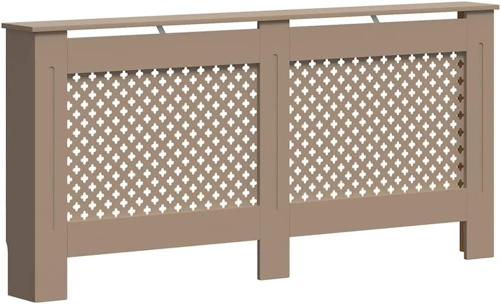 vidaXL Radiator Cover 67.7" x 7.5" x 32.1" MDF Heater Heating Cover Storage Shelf Living Room