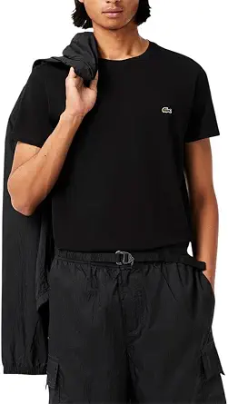 Lacoste Men's Short Sleeve Pima Jersey Crew Neck Tee