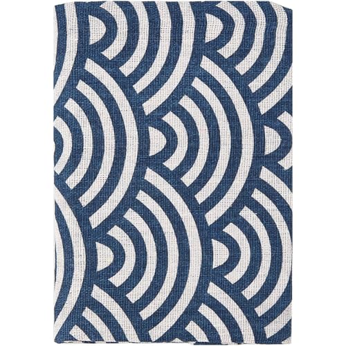 CRASPIRE Book Cover Fit A6 Size 6.3 x 4.3 inch Soft Linen Fabric Japanese Sea Ocean Wave Washable Book Sleeve Hardcover Paperback Softcover Book Protector for Book Lovers Classroom Students Teacher