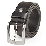 LINDENMANN Leder-Gürtel Herren 40 mm breit, Gürtel Herren Vollrindleder schwarz, Größe/Size:100, Farbe/Color:schwarz