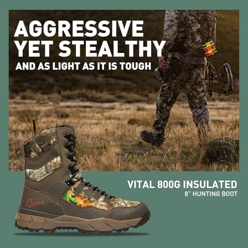 Danner Vital Waterproof Hunting Boots for Men with 800g Thinsulate Ultra Insulation, Breathable Danner Dry Barrier, Comfort Footbed & Traction Outsole2