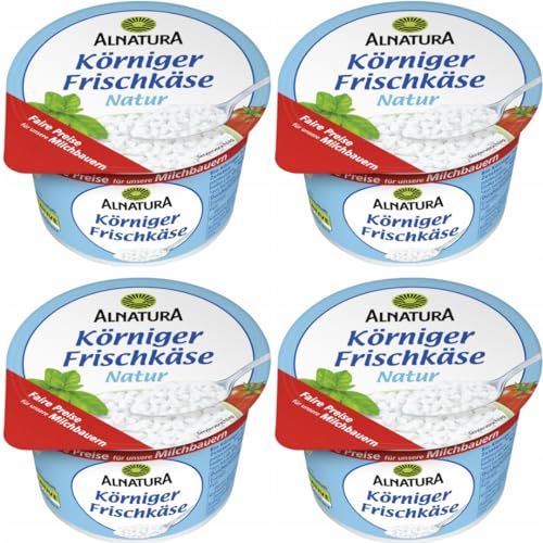 Alnatura Körniger Frischkäse Natur Frischkäse käse 200 gramm x 4 STÜCK [Frischegarantie]